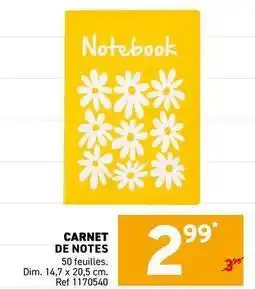Trafic Dim - carnet de notes offre