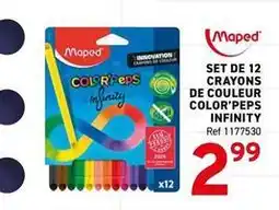 Trafic Maped - set de 12 crayons de couleur color' peps infinity offre
