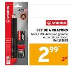 Trafic Stabilo - set de 4 crayons offre