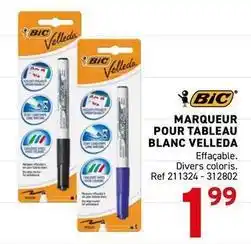 Trafic Bic - marqueur pour tableau blanc velleda offre