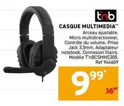 Trafic Casque multimedia offre