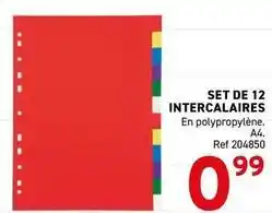 Trafic Set de 12 intercalaires offre