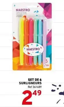 Trafic Maestro - set de 6 surligneurs offre