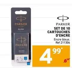 Trafic Parker - set de 10 cartouches d'encre offre