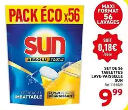 Trafic Sun - set de 56 tablettes lave-vaisselle offre
