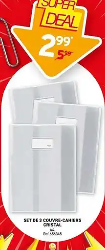 Trafic Set de 3 couper-chahiers cristal offre
