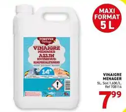 Trafic Vinaigre menager offre