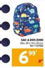 Trafic Dim - sac a dos dino offre