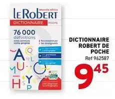 Trafic Dictionnaire poche offre