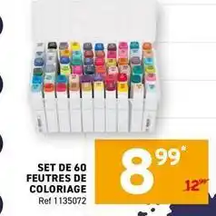 Trafic Set de 60 feutres de coloriage offre