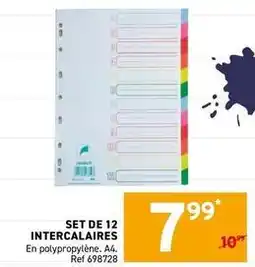 Trafic Set de 12 intercalaires offre