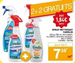 Trafic Carolin - spray nettoyant offre