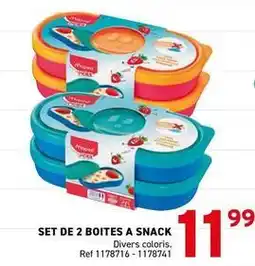 Trafic Maped - set de 2 boites a snack offre