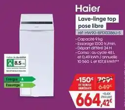 Pro&Cie Haier - lave-linge top pose libre offre