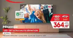 Pro&Cie Hisense - led 58 ultra haute definition offre
