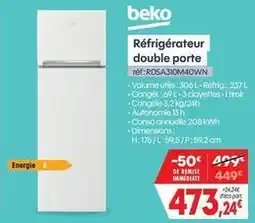 Pro&Cie Beko - réfrigérateur double porte offre