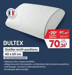 Pro&Cie Bultex - oreiller multi-positions offre
