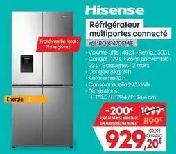 Pro&Cie Hisense - refrigerateur multiportes connecté offre