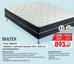 Pro&Cie Bultex - pack breva matelas + sommier tapissier 160 x 200 cm offre