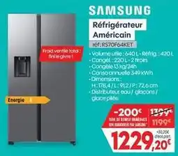 Pro&Cie Samsung - réfrigérateur américain offre