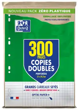 Bureau Vallée Oxford - 300 pages - a4 - (seyes) - perforées offre