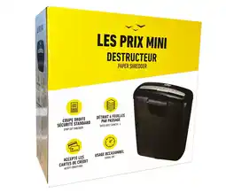 Bureau Vallée Prix mini - destructeur de documents offre