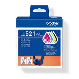 Bureau Vallée Brother - pack de 4 cartouches d'encre lc521 offre