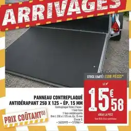 Brico Cash Dim - panneau contreplaqué antidérapant 250 x 125 - ép. 15 mm offre