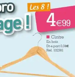 Kandy Cintre En bois offre