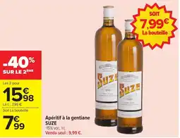 Carrefour SUZE Apéritif à la gentiane offre