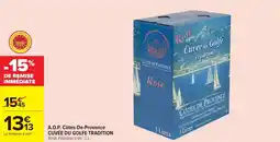 Carrefour CUVÉE DU GOLFE TRADITION A.O.P. Côtes-De-Provence offre