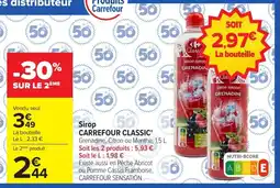 Carrefour CARREFOUR CLASSIC Sirop offre
