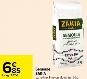 Carrefour Semoule ZAKIA offre