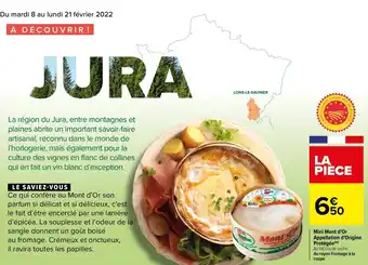 Carrefour Mini mont d'or appellation d'origine protégée offre