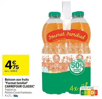 Carrefour Boisson aux fruits offre