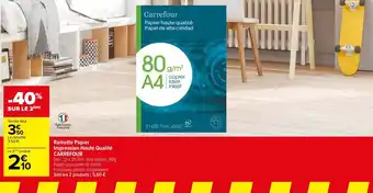 Carrefour Ramette papier impression haute qualité offre