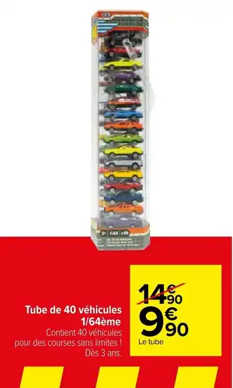 Carrefour tube de 40 véhicules 1/64 offre