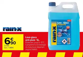 Carrefour Lave-glace anti-pluie 5L offre
