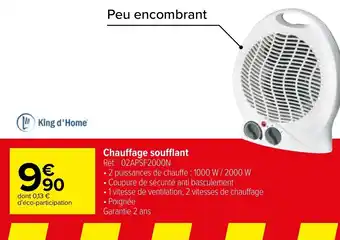 Carrefour Chauffage soufflant offre