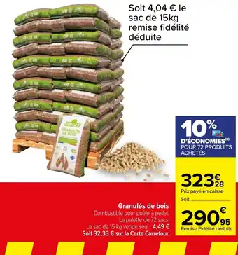 Carrefour Granulés de bois offre