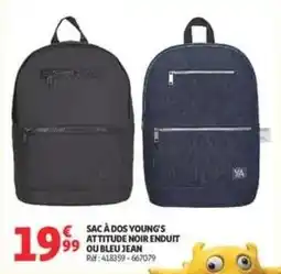 Auchan Supermarché Sac à dos young's attitude noir enduit ou bleu offre