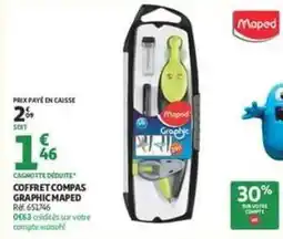 Auchan Supermarché Maped - coffret compas graphic offre