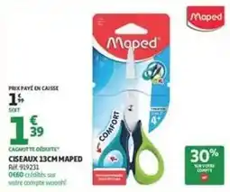Auchan Supermarché Maped - ciseaux 13cm offre