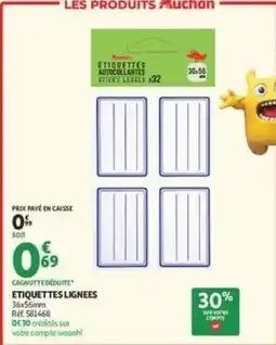 Auchan Supermarché Auchan - etiquettes offre