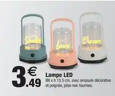 Bazarland Lampe led offre