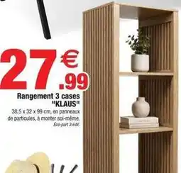Bazarland Rangement 3 cases offre