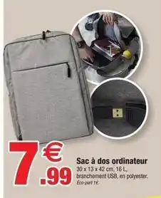 Bazarland Sac à dos ordinateur offre
