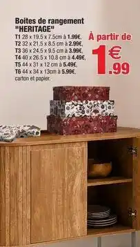 Bazarland Heritage - boites de rangement offre