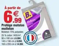 Bazarland Protège matelas molleton offre