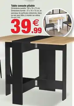 Bazarland Ferm - table console pliable offre